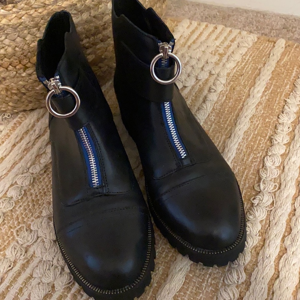 Never worn leather booties